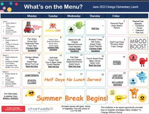 June Lunch Menu